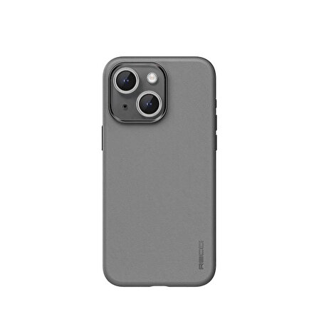 iPhone 15 Uyumlu Kılıf Recci Magsafe Şarj Özellikli Kamera Korumalı Explore Serisi Kapak Gri