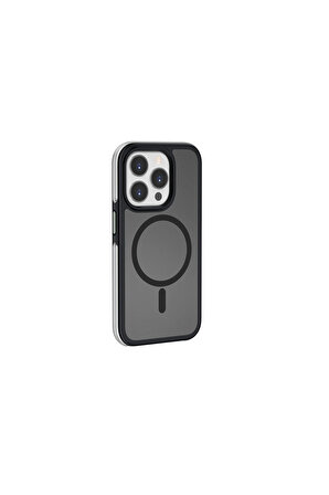 iPhone 15 Pro Uyumlu Kılıf Wiwu ZKK-012 Magsafe Şarj Özellikli Air Cushion Kapak Siyah