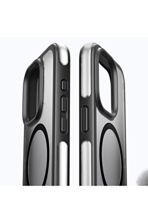 iPhone 15 Pro Uyumlu Kılıf Wiwu ZKK-012 Magsafe Şarj Özellikli Air Cushion Kapak Siyah