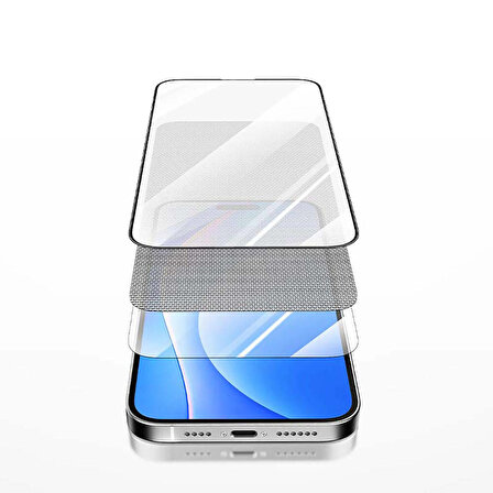 iPhone 15 Uyumlu Recci RSP-A01SD 3D HD Full Transparan Temperli Cam Ekran Koruyucu