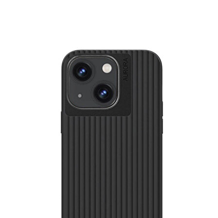 iPhone 15 Plus Uyumlu Kılıf Recci Aurora Serisi Magsafe Şarj Özellikli Kapak Siyah