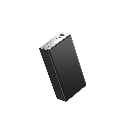 Wi-P006 Rock LED Ekranlı Taşınabilir Powerbank PD 20W 20000mAh Siyah