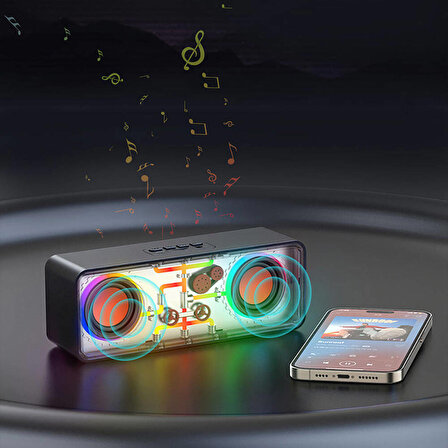 RGB Led Işıklı Bluetooth Speaker Hoparlör Recci RSK-W38 Space Station Serisi 10W