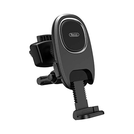 Araç İçi Telefon Tutucu Recci RHO-C06 Magnetik Alt Destek Kolu Tasarımlı Siyah
