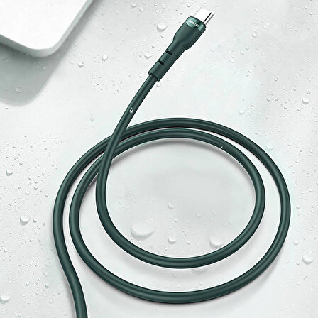 iPhone Pd Şarj Kablo Recci RTC-P35CL Hızlı Şarj Özellikli 100cm Type-C to Lightning Kablo Yeşil