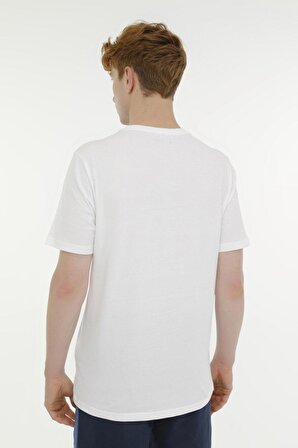 ML DIMA LOGO 11CT1031 3FX Beyaz Erkek Kısa Kol T-Shirt