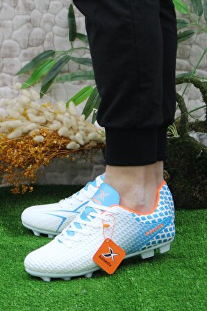 Kinetix Sergı AG Beyaz Orijinal Ürün Çim Saha Halı Saha Krampon Futbol Ayakkabı