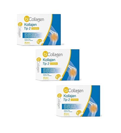Bi Collagen Tip 2 Kolajen Multi Complex 30 Tablet ( 3 Kutu İndirimli )