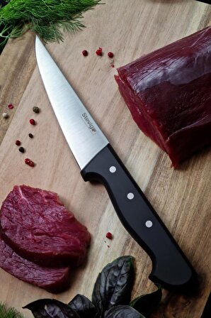 Stevig Pro Kasap ve Et Bıçağı Siyah 13,5 cm ST-400.013
