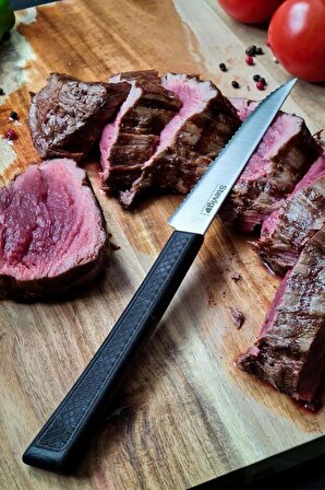 Stevig Cut 4 Steaks Biftek Bıçağı Seti 6 Parça Siyah 12 cm ST-400.007