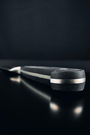 Stevig Elegant Dövme Çelik Ekmek Kesme Bıçağı Siyah 19 cm ST-400.029