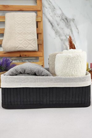 Digithome Bambu Çok Amaçlı Saklama Kutusu Düzenleyici Orta Boy Organizer Siyah 29x19x10 Cm - CL-6006-5 C1-1-121