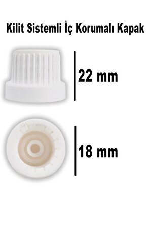6’lı 50 ml Beyaz Kilit Kapaklı Cam Zencefil Shot Şişesi Söz Nişan Hediyelik Kolonya Şişesi C1-1-149