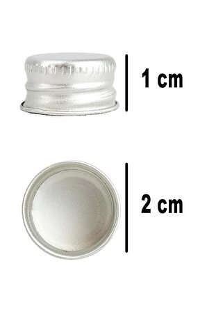 6’lı 50 ml Gümüş Metal Kapaklı Cam Zencefil Shot Şişesi Söz Nişan Hediyelik Kolonya Şişesi C1-1-149