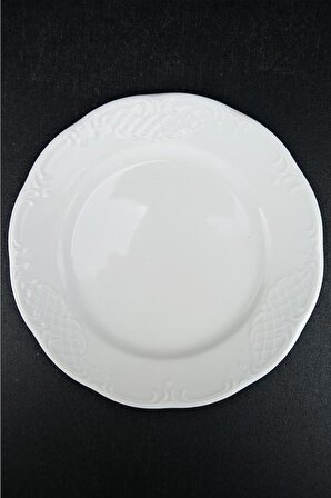 Digithome Kütahya Porselen Olimpia 6’lı Pasta ve Sunum Tabağı Seti 20 Cm Beyaz - OLP20DU00 C320.105
