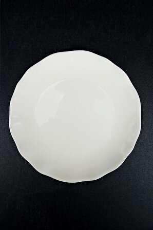 Digithome Kütahya Porselen Bergama 6’lı Pasta ve Sunum Tabağı Seti 19 Cm Krem - BER19TD142694 C320.105