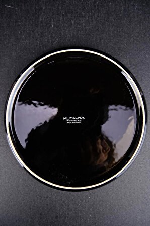 Digithome Kütahya Porselen Nordic 6’lı Pasta Sunum Tabağı Seti 19 Cm Siyah - PNOR19DU740104 C320.105