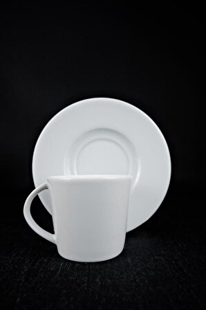 Digithome Kütahya Porselen Toledo 6 Kişilik 12 Parça Kahve Fincan Takımı Beyaz –  TL01 C320.105