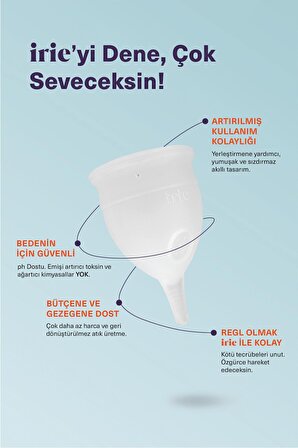 Adet Kabı Regl Kabı Menstrüel Kap Menstrual Cup [[Small Transparan]] Alman Medikal Silikon