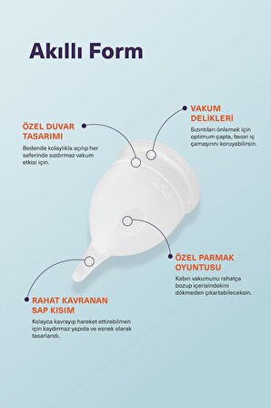 Adet Kabı Regl Kabı Menstrüel Kap Menstrual Cup [[Regular Transparan]] Alman Medikal Silikon