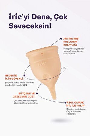 Adet Kabı Regl Kabı Menstrüel Kap Menstrual Cup [[Regular Nude]] + Mikrodalga Sterilizasyon Kabı