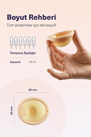 Adet Diski - Menstrual Disc - [[Nude]] + Mikrodalga Sterilizasyon Kabı