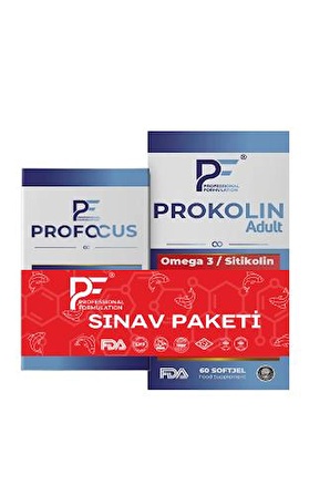 Sınav Paketi B12 Omega 3 Balık Yağı Avantajlı Paket Profocus ve Prokolin