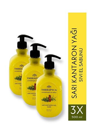 Therapyca Aromaterapik Sıvı Sabun 500 ml - Doğal Sarı Kantaron Yağı İçerir x3