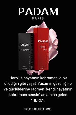 Padam Paris 2'li Hero Woman Kadın Parfüm ve Çırtçıtlı Kordon Kol Saati Seti(Hediye) PDMPRFBS08