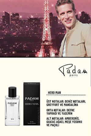 Padam Paris 2'li Hero Man Erkek Parfüm ve Çelik Kordon Kol Saati Seti(Hediye Fırsat)PDMPRFBS11
