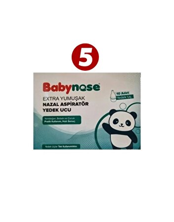 BabyNose (otribebe uyumlu) Nazal Aspirator Yedek Uç 10'lu 5 li paket