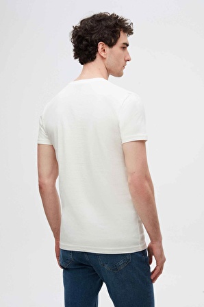 Twn Slim Fit Beyaz Nakışlı T-Shirt