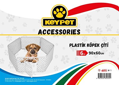 Keypet Accesories Plastik Köpek Çiti 90 x 60 cm (8 Panel)