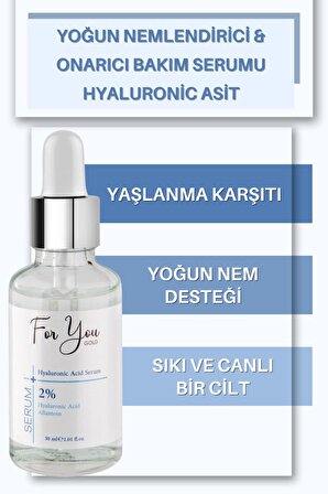 Yoğun Nemlendirici & Onarıcı Bakım Serumu Hyaluronic Asit – Allontoin Serum 30 ml