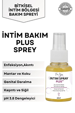 Genital Bölge Koku, Akıntı, Kaşıntı, Mantar Gidermeye Yardımcı Florayı Dengeleyen, intim Bakım Spray