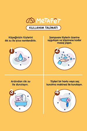 Doğal Köpek Şampuanı, Hassas Ciltli Yavrulara Uygun, Organik Koku Giderici, Özel Bakım-250 ML.