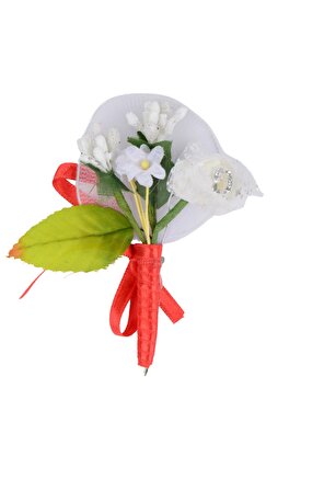 Cengiz İnler Renkli Kuru Çiçek-Gül Figürlü Erkek Yaka Çiçeği Aksesuar