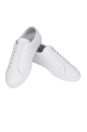 Cengiz İnler Sneaker Beyaz Bağcıklı Eva Taban Erkek Spor Ayakkabı