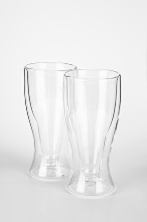 Moon Glass Çift Cidarlı 2’li Bira Bardağı 370ml