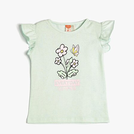 Koton Kids Çiçekli T-Shirt KOTON-3SMG30019AK1933