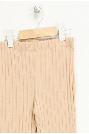 Koton Lastikli Bel Geniş Paça Deve Tüyü Kız Çocuk Pantolon