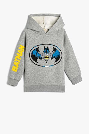 Koton Erkek Çocuk Disney Batman Sweatshirt Lisanslı Uzun Kollu Şardonlu
