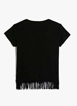 Koton Siyah Kız Çocuk T-Shirt 4SKG10044AK