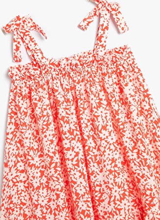 Koton Kırmızı Kız Çocuk Diz Altı Elbise 4SKG80013AW