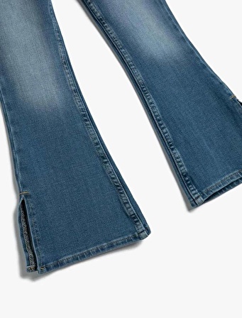 4SKG40007AD Koton Kız Çocuk Jean Pantolon LIGHT INDIGO