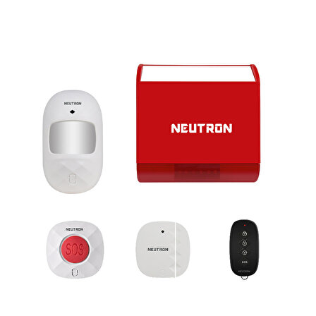 Neutron Wi-Fi Smart Dış Mekan Alarm ve Güvenlik Sistemi - Kablosuz Alarm Seti - App Ile Kontrol
