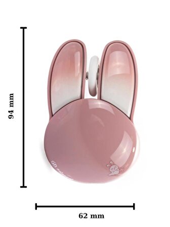 Sevimli Tavşan 3D Pembe Mouse Bluetooth + 2.4G Dual Mode
