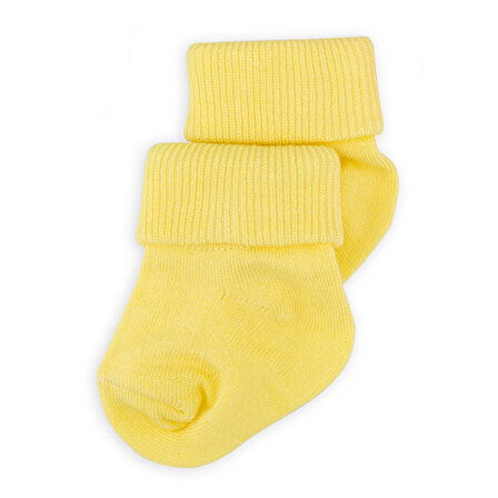 Novibaby 2'li Bambu Bebek Çorap I Lemon I 0-6 ay I Sarı Yenidoğan Bebek Çorabı