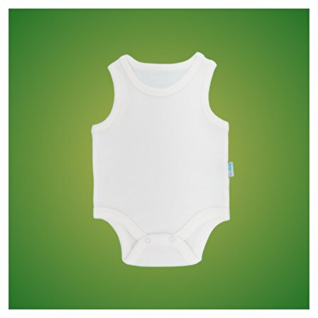 Novibaby 12-18 Ay Bebek Atlet Body Zıbın Beyaz Çıtçıtlı 100% Pamuk 