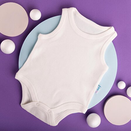 Novibaby 12-18 Ay Bebek Atlet Body Zıbın Beyaz Çıtçıtlı 100% Pamuk 